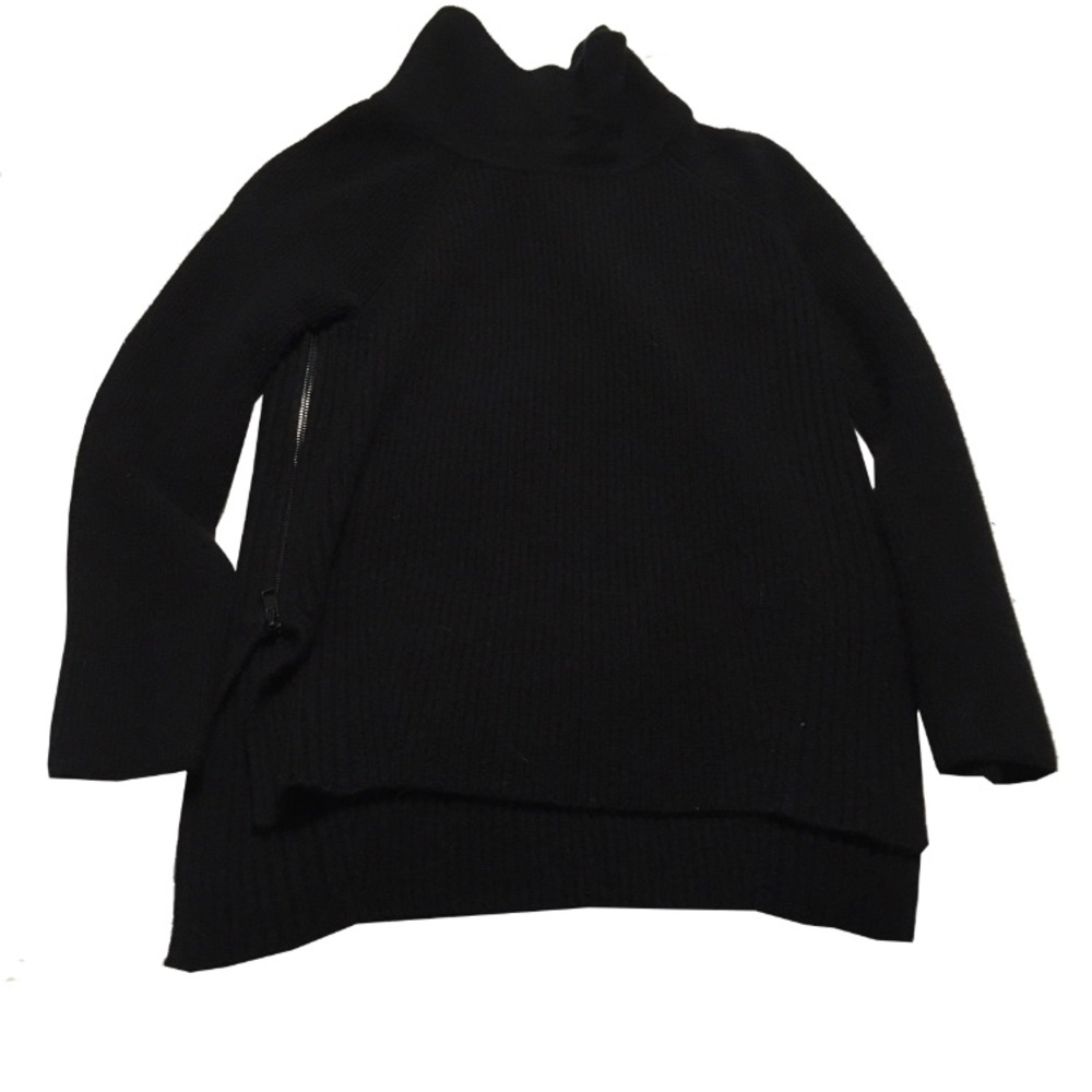 Vince Turtleneck Sweater with Zippered Sides